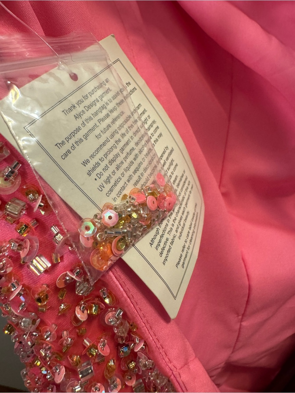 Pink Beaded V-Neck Ruffled Prom Dress - Picture 6 of 12